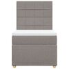 vidaXL Boxspringbett mit Matratze Taupe 90x200 cm Stoff