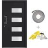 vidaXL Haust&uuml;r Aluminium und PVC Anthrazit 110x210 cm