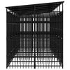 vidaXL Outdoor-Hundezwinger mit Dach Stahl 12,9 m&sup2;