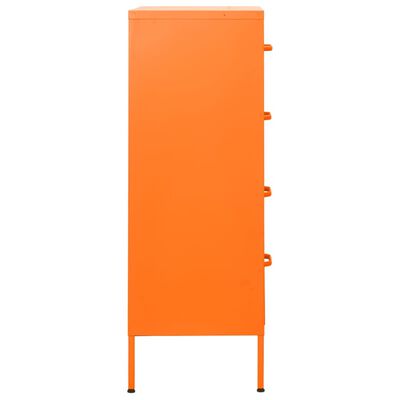 vidaXL Kommode Orange 80x35x101,5 cm Stahl