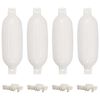 vidaXL Bootsfender 4 Stk. Wei&szlig; &Oslash; 16x58 cm PVC