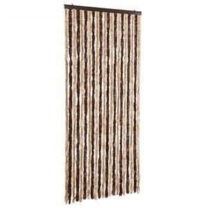 vidaXL Insektenschutz-Vorhang Beige und Hellbraun 90x220 cm Chenille