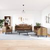 vidaXL 3-tlg. Chesterfield-Sofa-Set Braun Kunstleder Wildleder-Optik