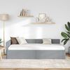 vidaXL Eckbettgestell mit Kopfteil Hellgrau 90 cm x 190 cm Samt