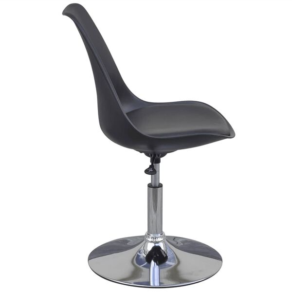 vidaXL Esszimmerst&uuml;hle 2 Stk. Drehbar Schwarz Kunstleder