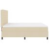 vidaXL Boxspringbett mit Matratze Creme 180 x 200 cm Stoff