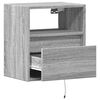 vidaXL TV-Wandschrank mit LED-Beleuchtung Grau Sonoma 41x31x45 cm