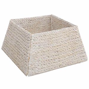 vidaXL Weihnachtsbaumkragen Quadratisch Wei&szlig; 50 x 50 x 25 cm