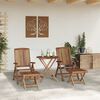 vidaXL Garten Lounge Set 4 pcs Braun Massivholz Teak