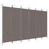 vidaXL 6-tlg. Paravent Anthrazit 300x200 cm Stoff
