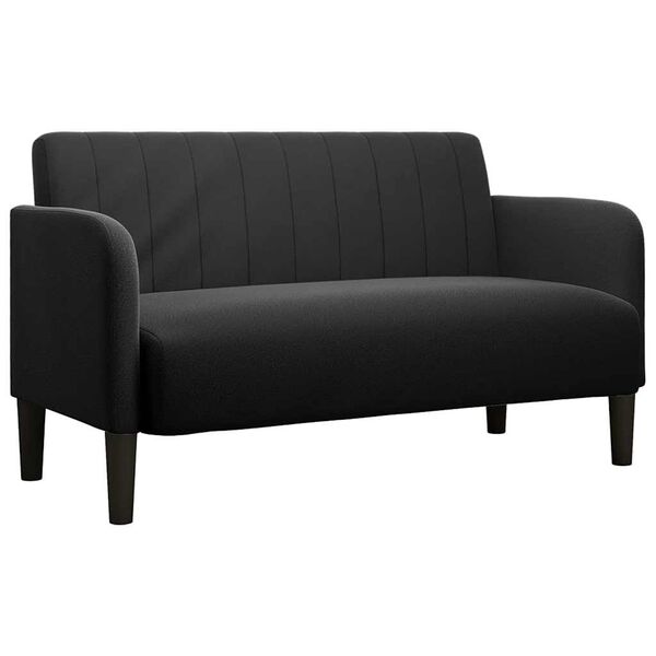 vidaXL Zweisitzer-Sofa Schwarz 109 cm Samt