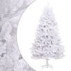 vidaXL K&uuml;nstlicher Weihnachtsbaum Klappbar mit St&auml;nder Wei&szlig; 180 cm