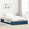vidaXL Ottoman-Bett ohne Matratze Blau 120x190 cm Stoff