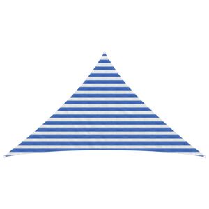 vidaXL Sonnensegel 2,5 x 2,5 x 3,5 m HDPE Dreieckig Blau und Wei&szlig;