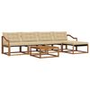 vidaXL Outdoor-Sofagarnitur mit Kissen 6 pcs Natur und Beige