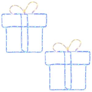 vidaXL LED-Weihnachts-Fensterbilder LOVIISA 2 stk. 160 LEDs