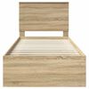 vidaXL Bettrahmen Sonoma-Eiche 90 x 200 cm Massives Kiefernholz