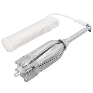 vidaXL Klappanker mit Seil Silber 12 kg Feuerverzinktes Gusseisen