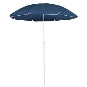 vidaXL Sonnenschirm mit Stahlmast Blau 180 cm