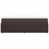 vidaXL Boxspringbett mit Matratze Dunkelbraun 90x190 cm Stoff