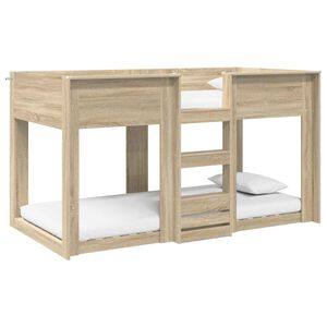 vidaXL Etagenbett f&uuml;r Kinder Sonoma-Eiche 75 x 190 cm Holzwerkstoff