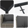 vidaXL Garten Essgruppe mit Kissen 5 pcs Grau Poly-Rattan