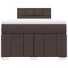 vidaXL Boxspringbett mit Matratze Dunkelbraun 120x190 cm Stoff