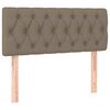 vidaXL Boxspringbett mit Matratze Taupe 100x200 cm Stoff