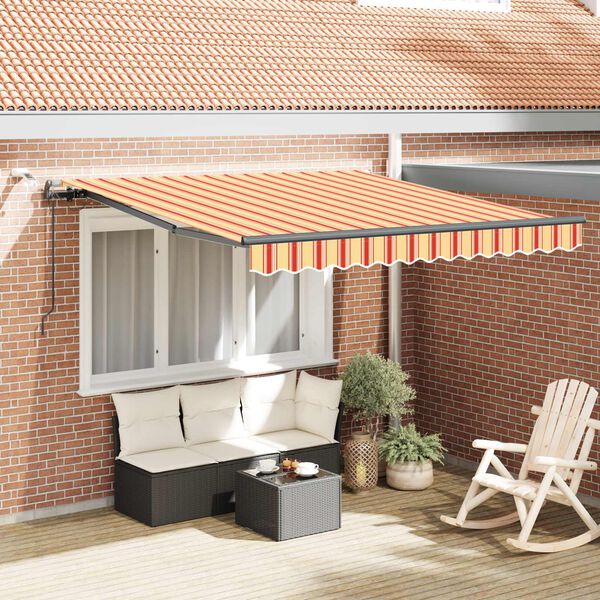vidaXL Markisenstoff mit Gelb und Orange 300 x 250 cm Polyester