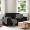 vidaXL Zweisitzer-Sofa Schwarz 160x77x82 cm Stoff