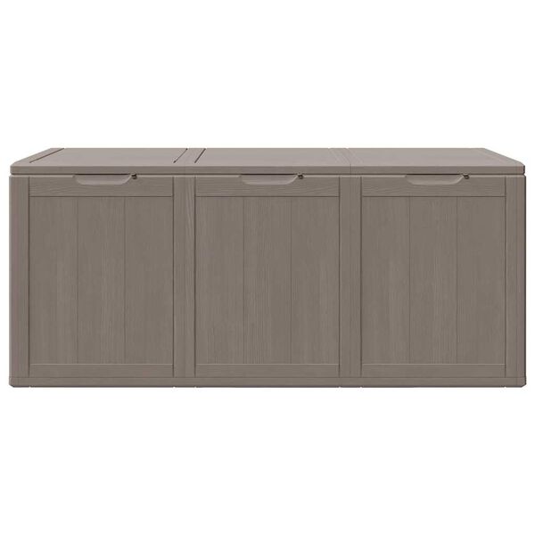 vidaXL Garten-Aufbewahrungsbox 270 L Braun PP-Holzoptik