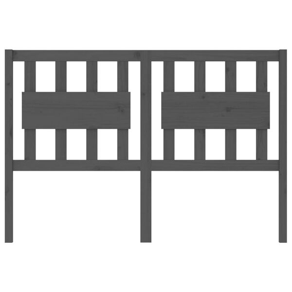 vidaXL Kopfteil Grau 125,5x4x100 cm Massivholz Kiefer