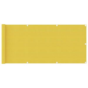 vidaXL Balkon-Sichtschutz Gelb 75x400 cm HDPE