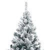 vidaXL K&uuml;nstlicher Weihnachtsbaum mit Schnee Gr&uuml;n 180 cm PVC