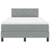 vidaXL Boxspringbett mit Matratze mit LED Hellgrau 120 x 200 cm Stoff