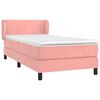vidaXL Boxspringbett mit Matratze Rosa 80x200 cm Samt