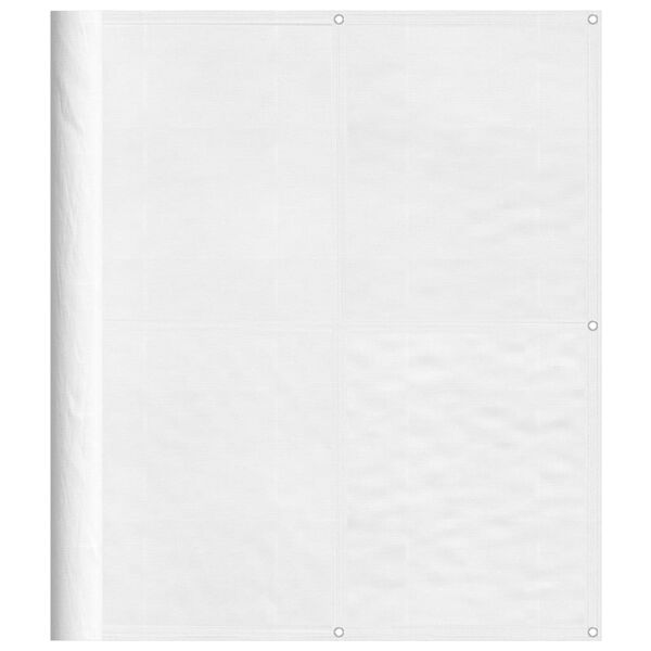 vidaXL Balkon-Sichtschutz Wei&szlig; 120x800 cm 100 % Polyester-Oxford