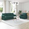 vidaXL Sofa 2 pcs Dunkelgr&uuml;n 144 x 80 x 85 cm Stoff