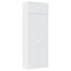 vidaXL Hochschrank Wei&szlig; 80x42,5x225 cm Holzwerkstoff