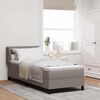 vidaXL Boxspringbett mit Matratze mit Kopfteil Taupe 80 x 200 cm Stoff
