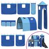 vidaXL Kinderloftbett Schwarz und Blau 99,5 x 190 cm Metall