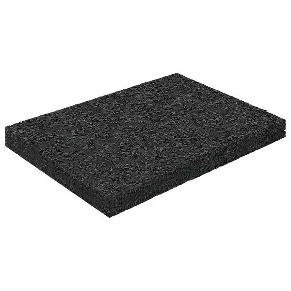 vidaXL Gummigranulat-Patiopad Schwarz 6 x 9 x 0,8 cm Gummi
