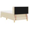 vidaXL Boxspringbett mit Matratze mit Kopfteil Creme 200 x 90 cm Stoff