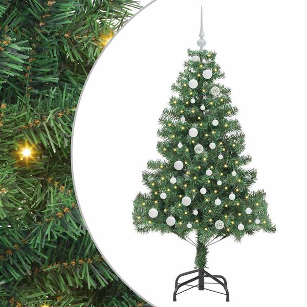 vidaXL Weihnachtsbaum mit 150 LEDs mit St&auml;nder Gr&uuml;n 150 cm PVC