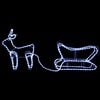 vidaXL Weihnachtsdekoration Rentiere und Schlitten Outdoor 252 LEDs