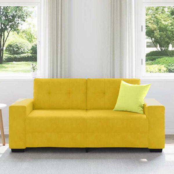 vidaXL Zweisitzer-Sofa Gelb 140 cm Samt