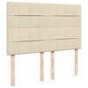vidaXL Boxspringbett mit Matratze Creme 140x190 cm Stoff