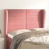 vidaXL Kopfteil mit Ohren Rosa 147x23x118/128 cm Samt