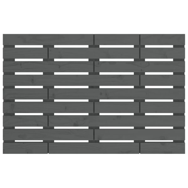 vidaXL Wand-Kopfteil Grau 96x3x63 cm Massivholz Kiefer