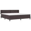 vidaXL Boxspringbett mit Matratze Dunkelbraun 200 x 200 cm Polyester
